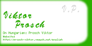 viktor prosch business card